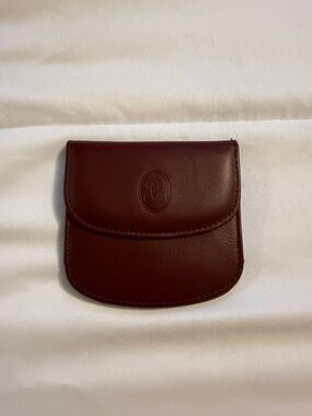 Buxton Genuine Leather Small Coin Case in Brown